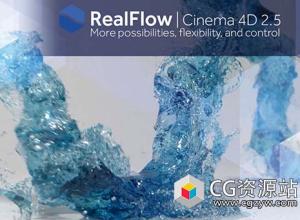 C4D流体动力学模拟插件破解版 NextLimit RealFlow v2.5.2.0075 Win/Mac