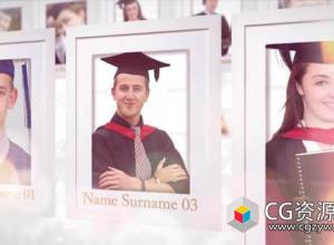 AE模板-家庭相册学校毕业典礼片头 School Generation