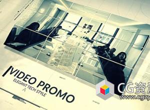 AE模板-高科技风格企业宣传片包装片头Tech Style Promo