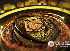 AE模板-三维暗黑金色银色Logo文字动画 The Ultimate Intense Logo Reveal