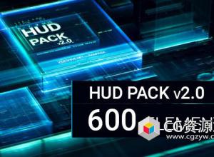 AE模板-600组高科技UI全息信息HUD图表界面元素动画