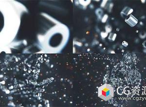 AE模板-三维金属标志粒子汇聚Logo动画 Metalic Particles Logo