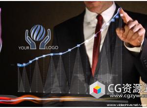 AE模板-手指点击商业图表标志介绍Logo动画 Business Chart – Logo Intro.rar.baiduyun.uploading