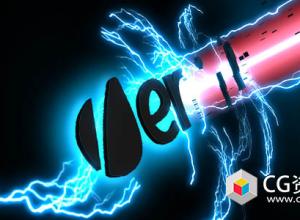 AE模板-电能标志电流冲击能量Logo动画 Electric Energy Logo