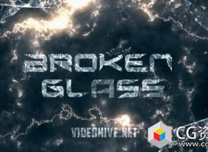 AE模板-玻璃破碎预告片3D动作电影宣传片头Broken Glass Trailer