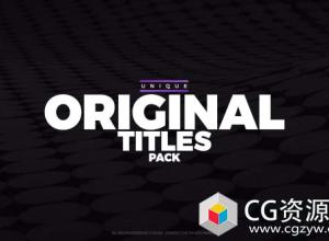 AE模板-现代简约文字标题字幕动画This is Titles