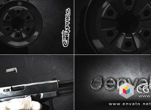 AE模板-史诗游戏开枪三维文字Logo动画 Hitman Logo