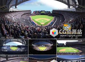 3DMax体育场球场3D模型包Yankee Stadium with Animated Audience