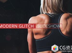 AE模板-现代故障幻灯片信号损坏图片开场 Modern Glitch Slideshow