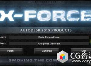 Autodesk 2019 XForce注册机 + NLM破解+软件密钥 Win