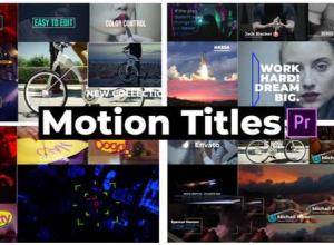 Premiere预设-32组文字标题字幕条动画预设 Motion Titles