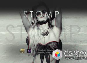 AE模板-企业动态快速文字标题排版介绍 Stomp Opener