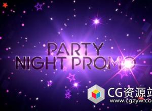 AE模板-派对夜促销灯光闪烁背景音乐聚会视频宣传 Party Night Promo