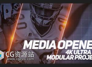 AE模板-4K体育包装标题排版宣传片头 Media Opener 2