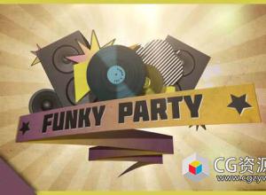 AE模板-70年代复古时尚音乐动画片头 Funky party