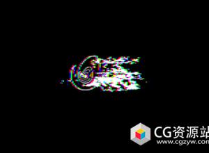 AE模板-故障标志信号损坏像素Logo动画 Glitch Logo