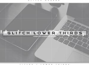 AE模板-科技感毛刺人名字幕条标题动画 Glitch Modern Lower Thirds