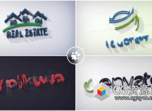 AE模板-3D标志描边生长建筑Logo动画 Architect Stroke Logo