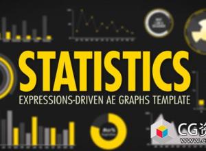 AE模板-信息图形折线图饼图统计柱状图数据信息展示动画 Statistics_(new)
