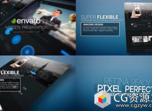 AE模板-网站推广演示宣传视频包装 Website Promo Presentation