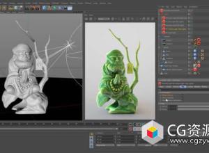 C4D精品教程-Xpresso表达式/RS渲染器/布料模拟/材质变形过渡Patreon Merkvilson C4D tutorials