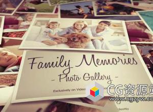AE模板-温馨回忆相册家庭记忆照片墙开场