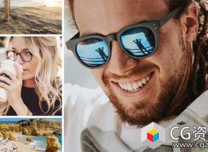 AE模板-拼贴画网格假期社交媒体旅行照片墙展示片头 Photo Gallery Promo