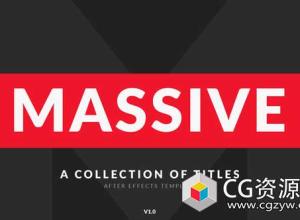 AE模板-时尚排版快闪大标题文字动画 Massive Titles Pack for After Effects