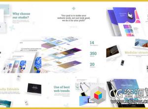 AE模板-网站机构介绍宣传展示动画 Minimal Website Agency Presentation