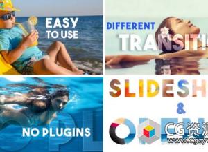 AE模板-现代促销快速节奏感图片旅游回忆相册片头 Upbeat Funky