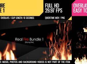 10个火焰燃烧视频素材 Real Fire Bundle 1