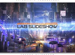 AE模板-科技感线条视差幻灯片图片展示开场 Scientific Laboratory Techno Slideshow