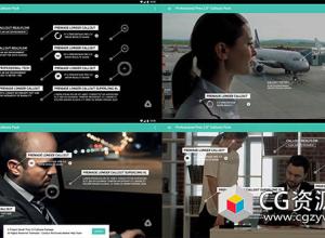 AE模板-标注数据呼叫指示线介绍动画 Call Outs