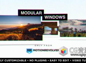 AE模板-企业业务演示文本标题视差幻灯片片头 Modular Windows Slideshow Presentation