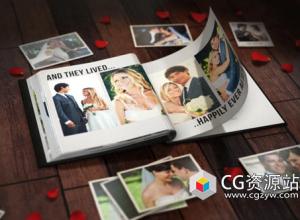 AE模板-Element 3D三维翻书相册照片动画 The Photo Album for Element 3D