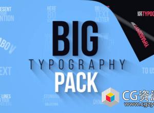AE模板-动态排版文字标题片头动画 Big Typography Pack