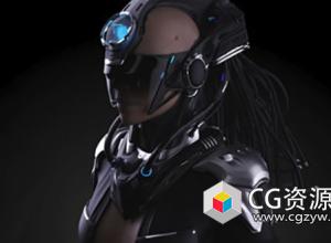C4D结合Arnold科幻机械高级机器概念艺术建模渲染教程Elementza – Character Concept Art With Cinema 4D and Arnold