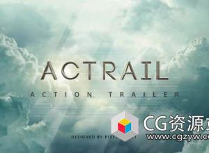 AE模板-大气电影好莱坞云层人物介绍预告宣传片头 Actrail Action Trailer