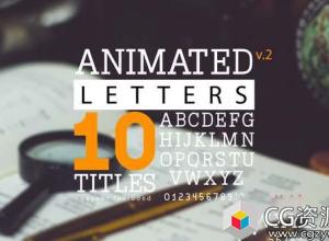 AE模板-动画字母和10个标题布局文字书写动画 Animated Letters & 10 Titles Layout 2