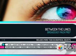 AE模板-时尚线框人名字幕条动画 Between the Lines – Broadcast Pack Pro