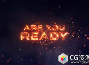 AE模板-电影史诗黑暗大气火焰破碎文字Logo动画 Epic Fire Titles