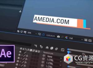 AE教程-人名字幕条动画制作教程How To Create a Simple Lower Third in After Effects