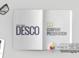 AE模板-公司介绍商务办公室桌面合成宣传包装 Desco Company Presentation