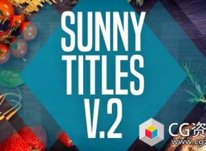 AE模板-时尚几何图形遮罩文字标题栏目包装 Sunny Titles v2