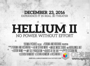 AE模板-电影预告片文字标题视频宣传片头 Helium – Cinematic Trailer