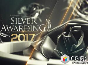 AE模板-豪华电影颁奖典礼公司年会银幕演员盛典金色粒子片头