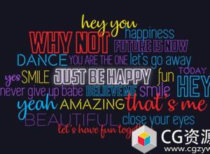 AE模板-创意歌词拼音排版动画片头 Lyrics and Voice Over Typography 2