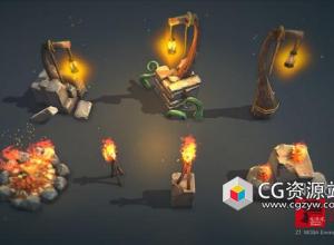 Unity三维游戏场景模型预设 Cubebrush – Z ! M.O.B.A Environment Art Pack