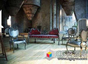 52个欧式古典经典家具3D模型 Evermotion Archmodels vol.122