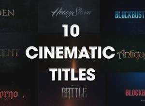 AE模板-10个电影片名大气三维文字标题动画 10 Cinematic Titles